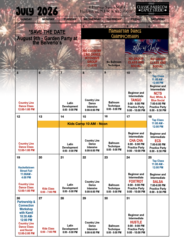 July 2026 Calendar